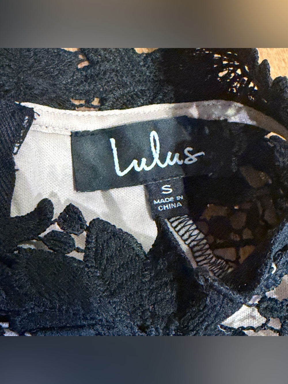 NWT Lulus Women’s Bold Love Black and Nude Lace Bodycon Dress Size Small - Picture 7 of 10